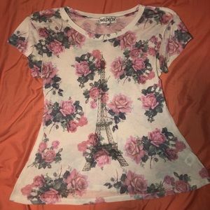 Eiffel Tower Floral Shirt